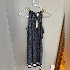 Micheal Kors dress with gold neckline chain detail. NWT